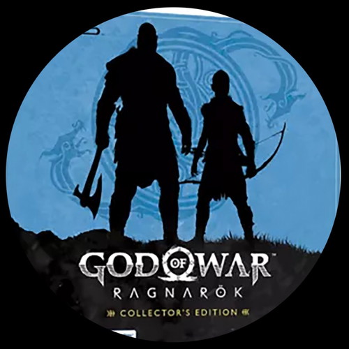 Wall Clock Vinyl Record 30cm color: black God of war Ragnarok