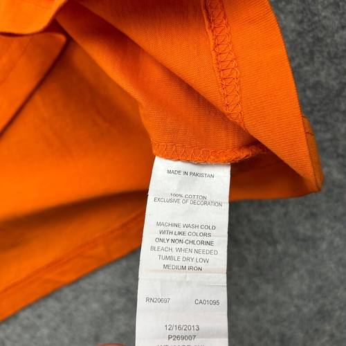 Dickies T-shirt 3XL orange with pocket, 100% cotton