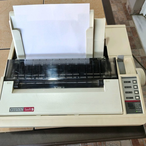 Citizen Swift 9 dot matrix printer used with Greek manual