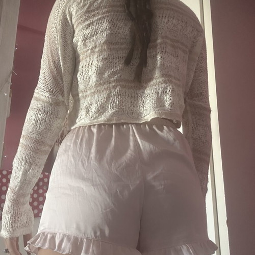 Pink Woman blouse like new, size S, white beige