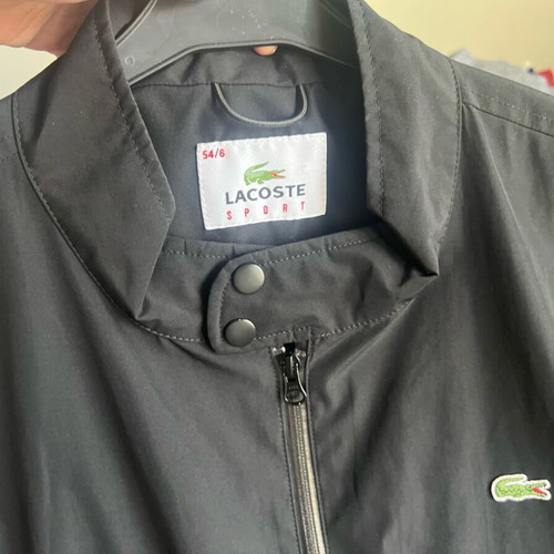 Lacoste Sport Zip Windbreaker Vest black, like new, men's size XL