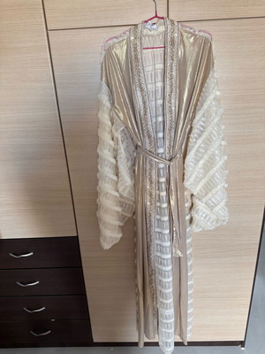 Mya dress like new, size S, gold, ideal for weddings and baptisms