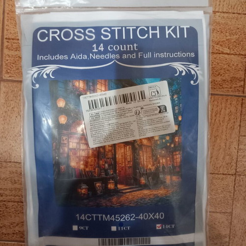 Cross stitch embroidery kit "Bookstore"