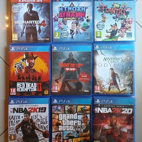 PS4 game bundle of 9, original cases