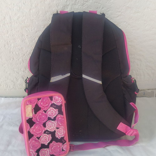 Barbie backpack used with pencil case and keychain wallet