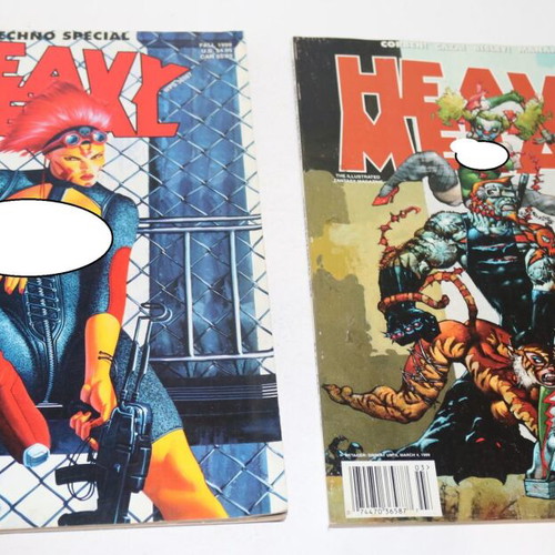 Heavy Metal magazine used, March and Fall 1999 Techno Special Edition