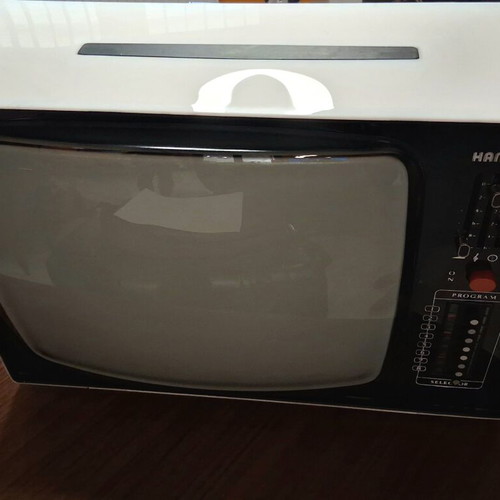 Hantarex vintage space age decorative TV, white