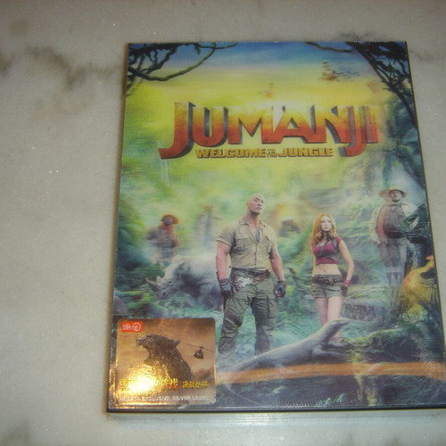 Jumanji Welcome To The Jungle Blu-Ray New Steelbook Lenticular