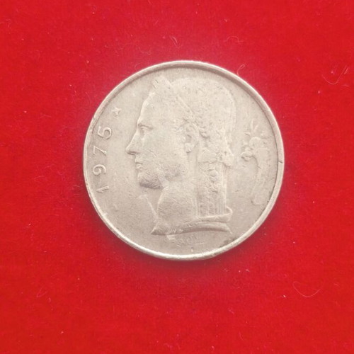 Belgium 5 Francs Coin used
