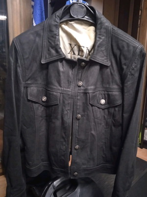 Γυναικείο δερμάτινο τζάκετ μέγεθος M μεταχειρισμένο, vintage