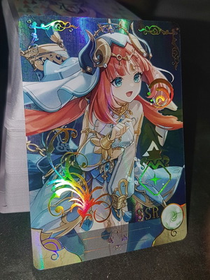 Nilou Genshin Impact Waifu Holo Card like new with foil and gold stamping