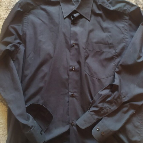 Waveland men's black dress shirt size M like new