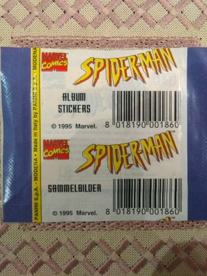 Spiderman Panini sealed sticker pack new from 1995