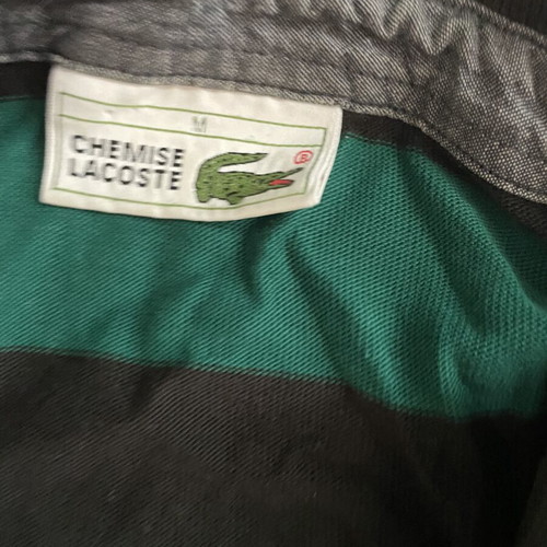 Lacoste sweater used with some flaws, size M, black and green