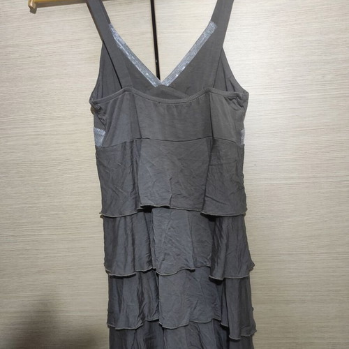 Mini evening dress khaki to gray with sequins, like new, size M