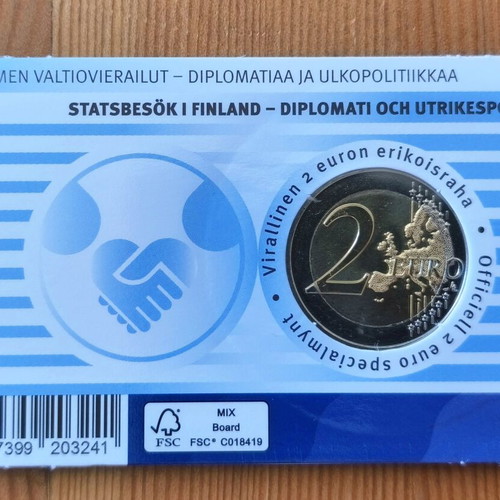 Official Coincard Finland 2 Euro 2025 Diplomacy and Foreign Policy new