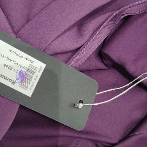 Purple dress new, size L/40, elastic fabric, knee-length
