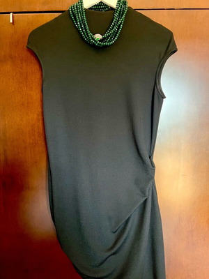 Bloom midi elastic dress like new, black, size S