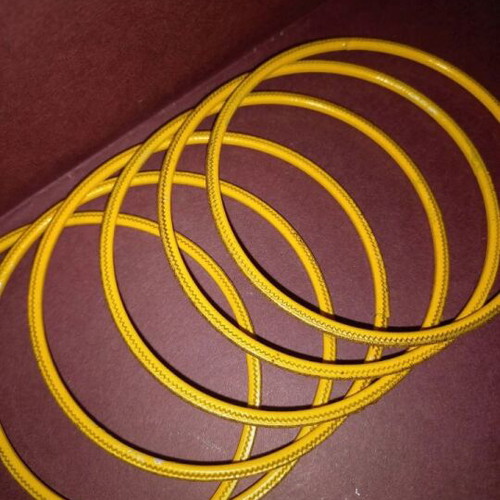 Yellow Faux Bijou bracelet set new, steel