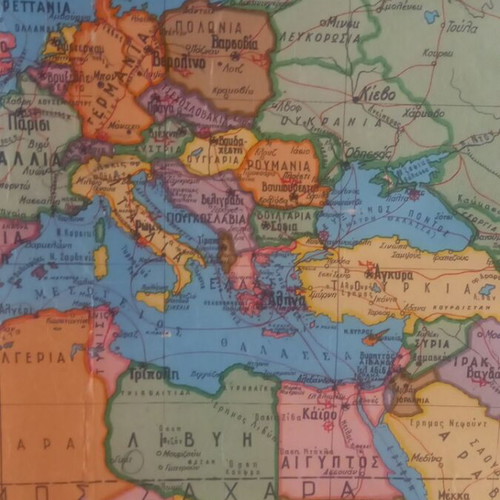 World Political Map used 1.70 × 1.13 m