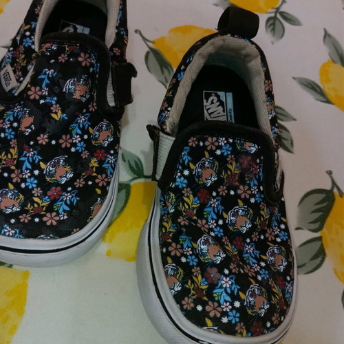 Vans Discovery Tiger Comfy Cush shoes size 24 used, colorful