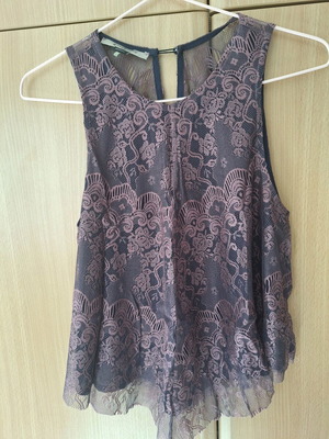 Attrattivo sleeveless lace top used, purple, size S