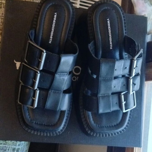 Windsor Smith Charisma platform sandals, black, size 37