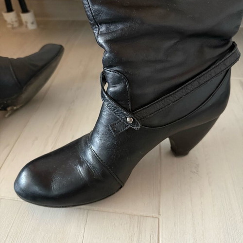 Bournazos leather boots used, black, size 39