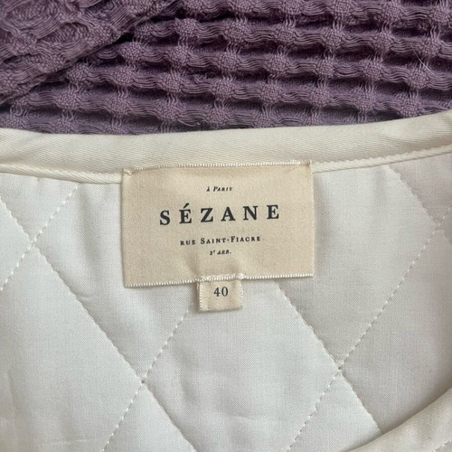 Sezane jacket size 40 white like new