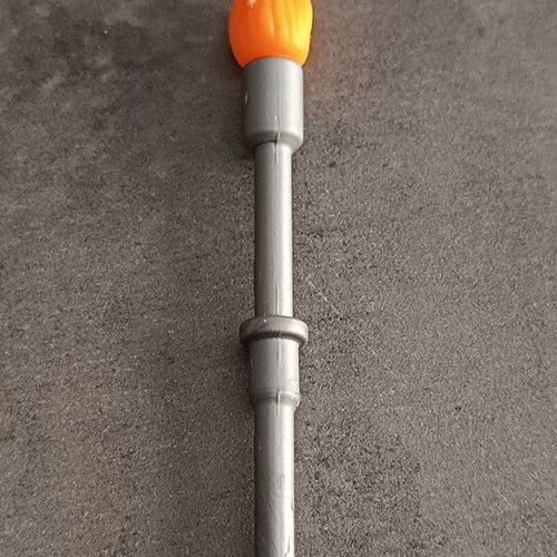 Playmobil grey torch with flame