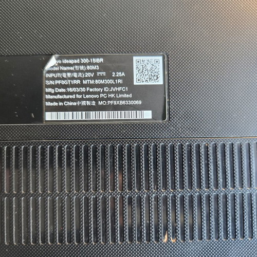 Laptop Lenovo ideapad 300 μεταχειρισμένο με Windows 11, 4GB RAM, 500GB HDD