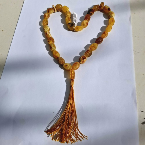 Baltic Amber Komboloi handmade, 30 gr