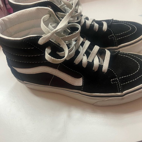 Vans flatform leather shoes in very good condition, size 39, black