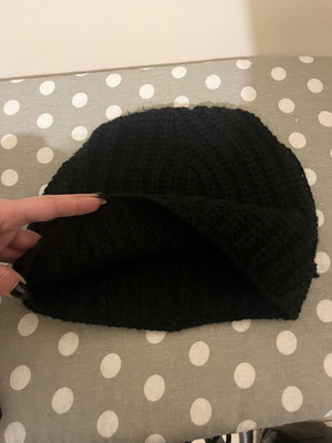 Winter black knit cap used
