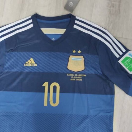 Argentina National Team 2014 World Cup Away Jersey Messi 10