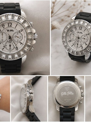 Folli Follie women's watch like new with chronograph dial and rhinestones