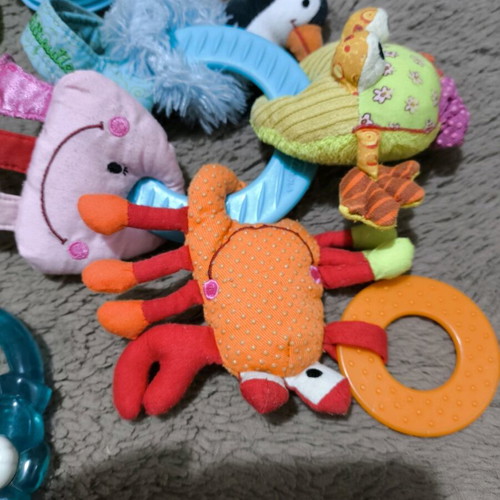 Teether and rattle set like new for babies 0+