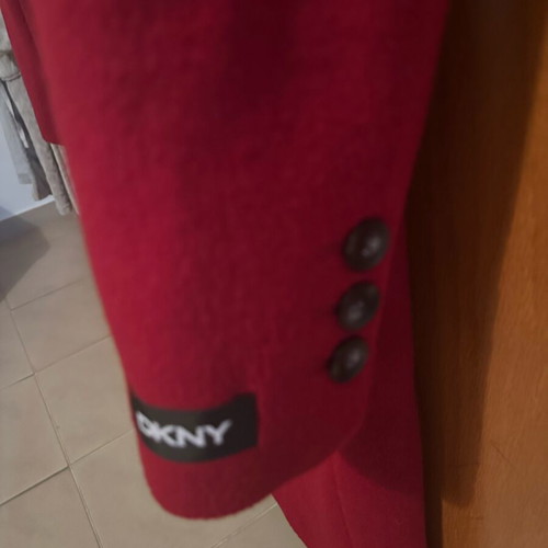 DKNY red coat size XS like new with buttons