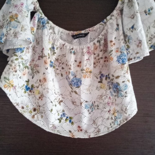 Zara floral crop top like new, multicolor, size S