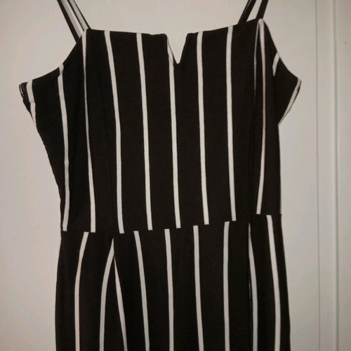 Bershka one-piece jumpsuit like new, black and white, size M