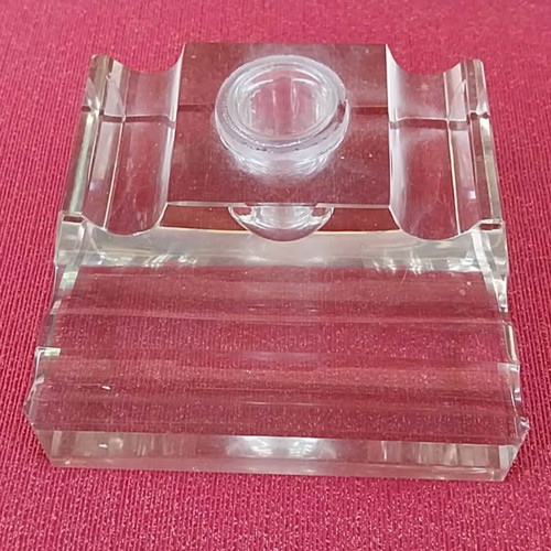 Heavy crystal inkwell like new, at least 80 years old