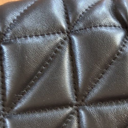 Zara Shoulder Bag New, Genuine Sheepskin Leather, Black, Chain Strap