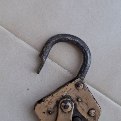 Prewar antique padlock with key