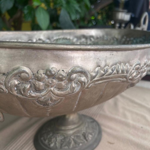 Large Antique Pewter used, decorative piece