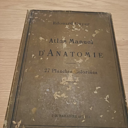 Atlas manuel d anatomie by Édouard Cuyer used, 1895 medical art book