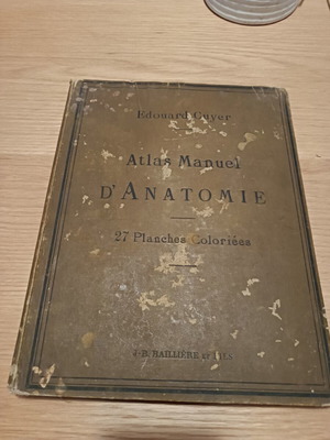 Atlas manuel d anatomie by Édouard Cuyer used, 1895 medical art book