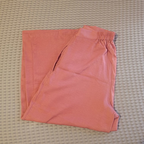 Mango satin culottes pants, pink, size S