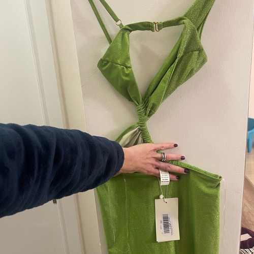 Baobab green dress size XS new with cutouts and slit