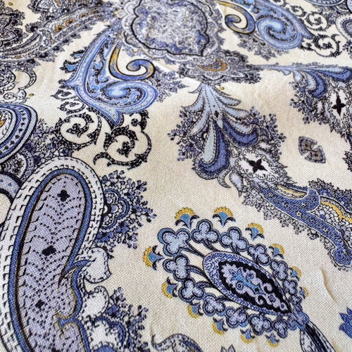 H&M Paisley Boho Dress Navy Blue Size M Excellent Condition