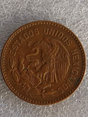 Mexico 1956 50 Centavos silver coin
